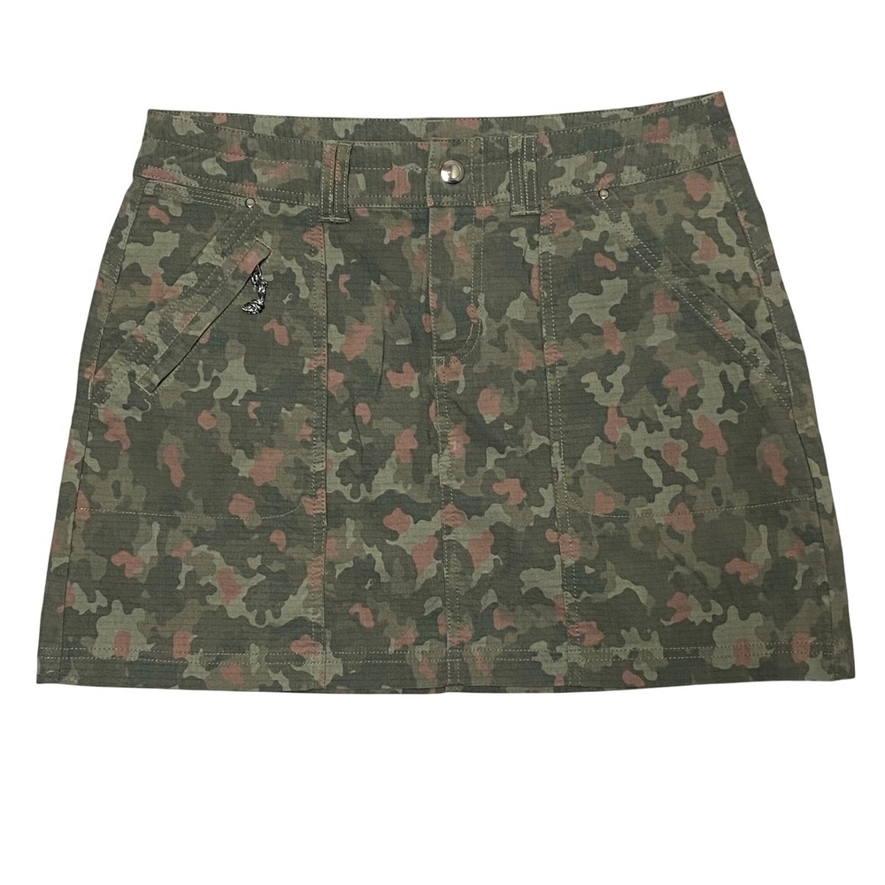 Title Nine Camo Skort Size 6 Green Utility Hiking Golf Athletic Skirt